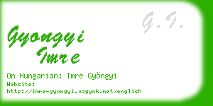 gyongyi imre business card